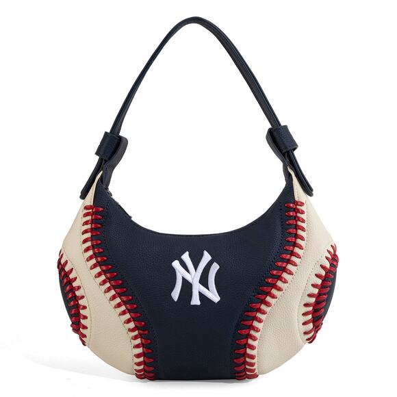 MLB New York Yankees Dark Navy Hobo Bag/Shoulder Bag *NEW w/ Tags & Dustbag - Picture 2 of 5